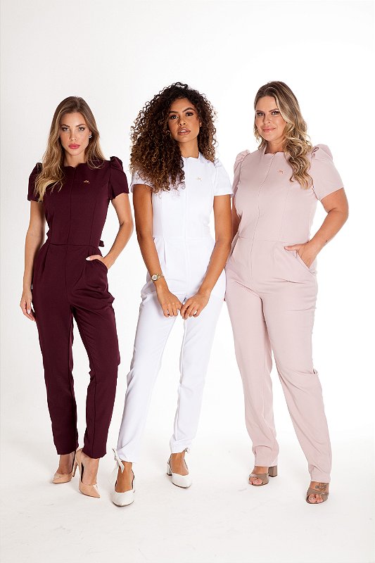 Women's Short Sleeve Surgical Jumpsuit