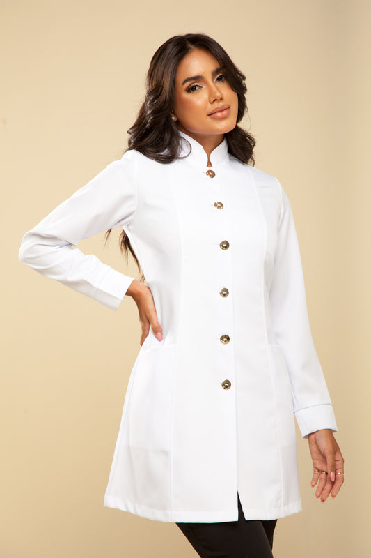 Women's Lab Coat Long Sleeve Marselhe White